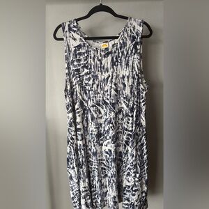 C&C California Navy and White Abstract Dress